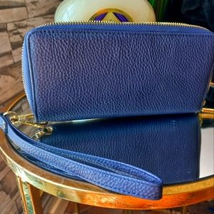 Navy Blue Wristlet Wallet